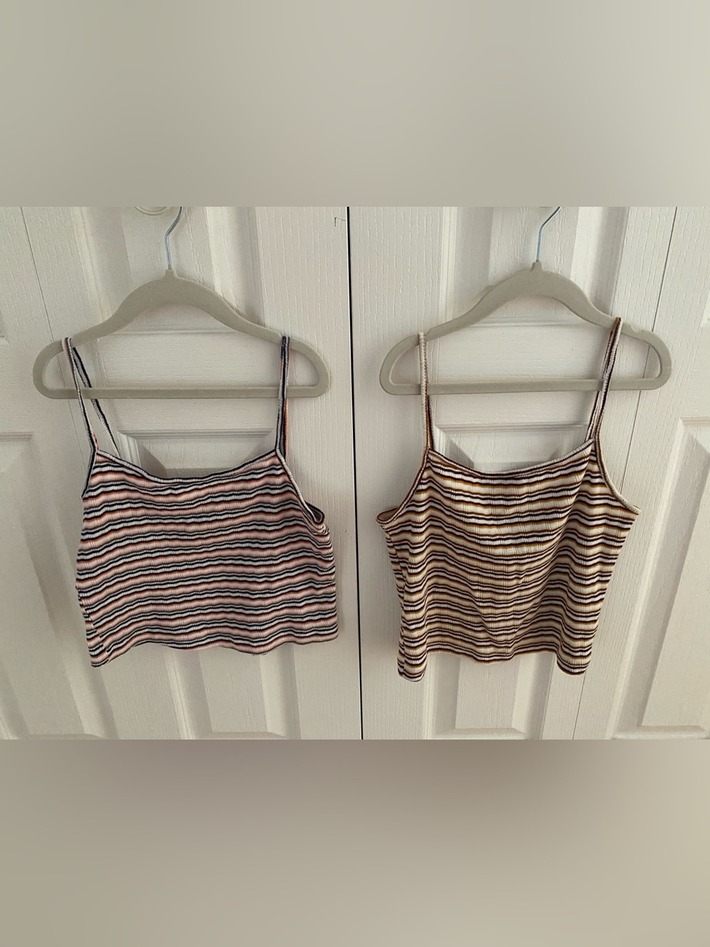 Forever 21 Striped Ribbed Camisoles in Pair